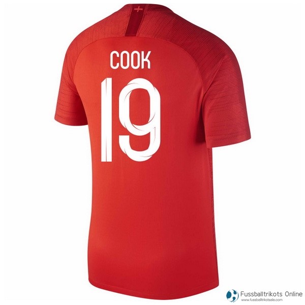 England Trikot Auswarts Cook 2018 Rote Fussballtrikots Günstig